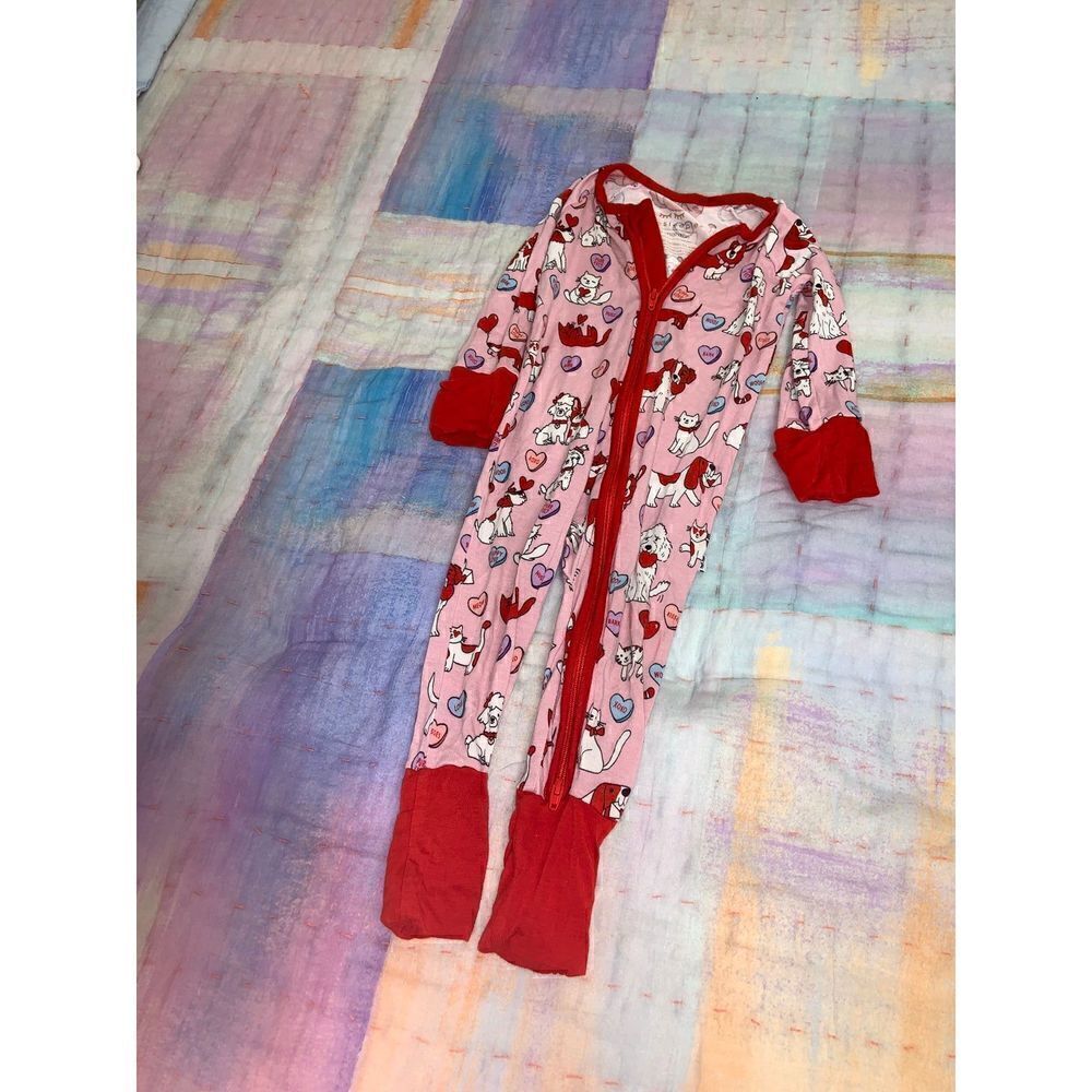 Little sleepies puppy love valentines zippy 3/6